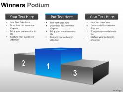 Winners podium powerpoint presentation slides