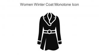 Women Winter Coat Monotone Icon In Powerpoint Pptx Png And Editable Eps Format