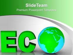 Word eco globe environment concept powerpoint templates ppt themes and graphics 0213