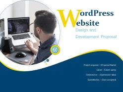 Wordpress website design and development proposal powerpoint presentation slides