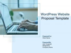 Wordpress website proposal template powerpoint presentation slides