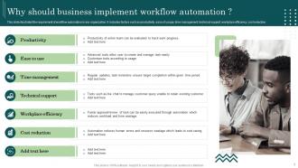 Workflow Automation Implementation In The Manufacturing Industry Powerpoint Presentation Slides