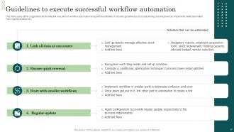 Workflow Automation Implementation In The Manufacturing Industry Powerpoint Presentation Slides