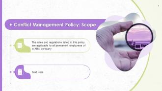 Workplace Conflict Management Policies Training Ppt