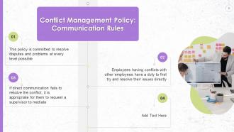Workplace Conflict Management Policies Training Ppt