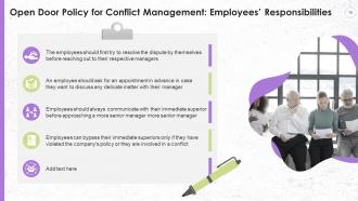 Workplace Conflict Management Policies Training Ppt