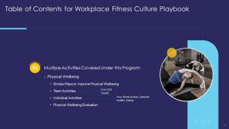 Workplace Fitness Culture Playbook Powerpoint Presentation Slides