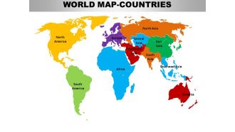 World continents powerpoint maps