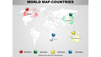 World continents powerpoint maps