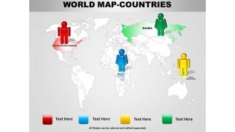 World continents powerpoint maps