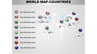 World continents powerpoint maps