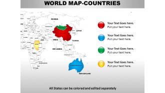 World continents powerpoint maps