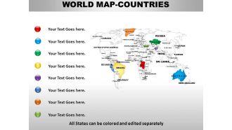 World continents powerpoint maps