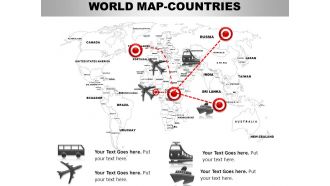 World continents powerpoint maps