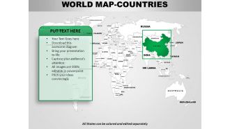 World continents powerpoint maps