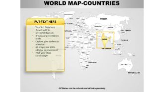 World continents powerpoint maps