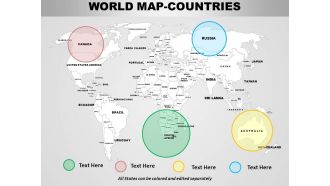 World continents powerpoint maps