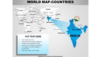 World continents powerpoint maps