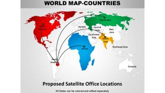 World continents powerpoint maps