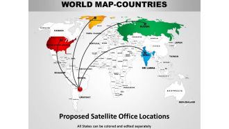 World continents powerpoint maps