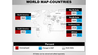 World continents powerpoint maps