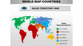 World continents powerpoint maps