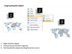 World map captions powerpoint template slide