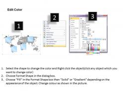 World map captions powerpoint template slide