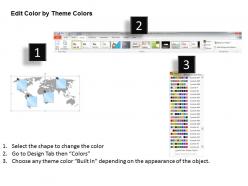 World map captions powerpoint template slide