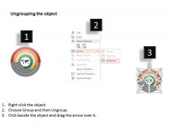 World map circular arrow diagram powerpoint template