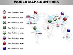 World map with continents 1314