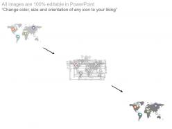 World map with different location and percentage powerpoint slides