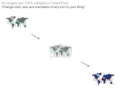 World map with linear year based timeline powerpoint slides