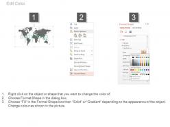 World map with linear year based timeline powerpoint slides