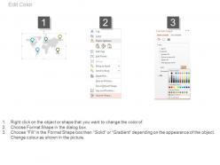 World map with location indication for business powerpoint slides