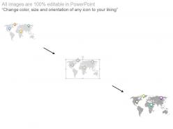 World map with navigation location powerpoint slides