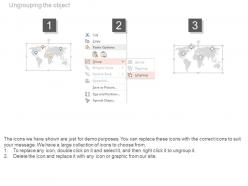 World map with navigation location powerpoint slides