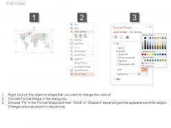 World map with navigation location powerpoint slides