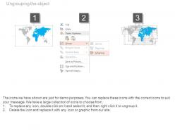 World map with percentage analysis powerpoint slides