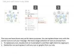 World map with social icons for networking powerpoint slides