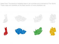 World map with social media capture indication powerpoint slides