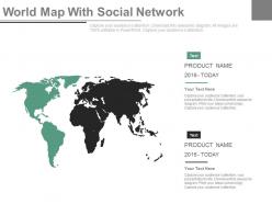 World map with social network powerpoint slides