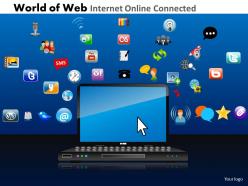 World of web internet online connected powerpoint slides and ppt templates db