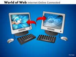 World of web internet online connected powerpoint slides and ppt templates db