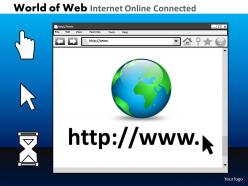 World of web internet online connected powerpoint slides and ppt templates db