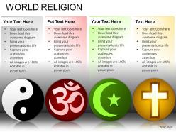 World religion powerpoint presentation slides db