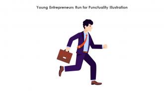 Young Entrepreneurs Run For Punctuality Illustration