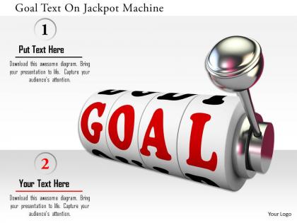 0115 goal text on jackpot machine image graphics for powerpoint