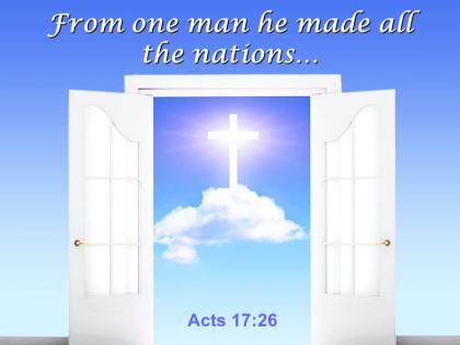 0514 acts 1726 from one man he made power powerpoint church sermon