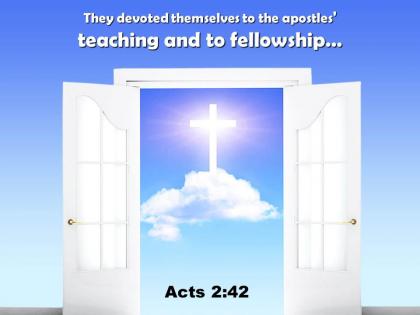 0514 acts 242 they devoted themselves to the apostles teaching power powerpoint church sermon